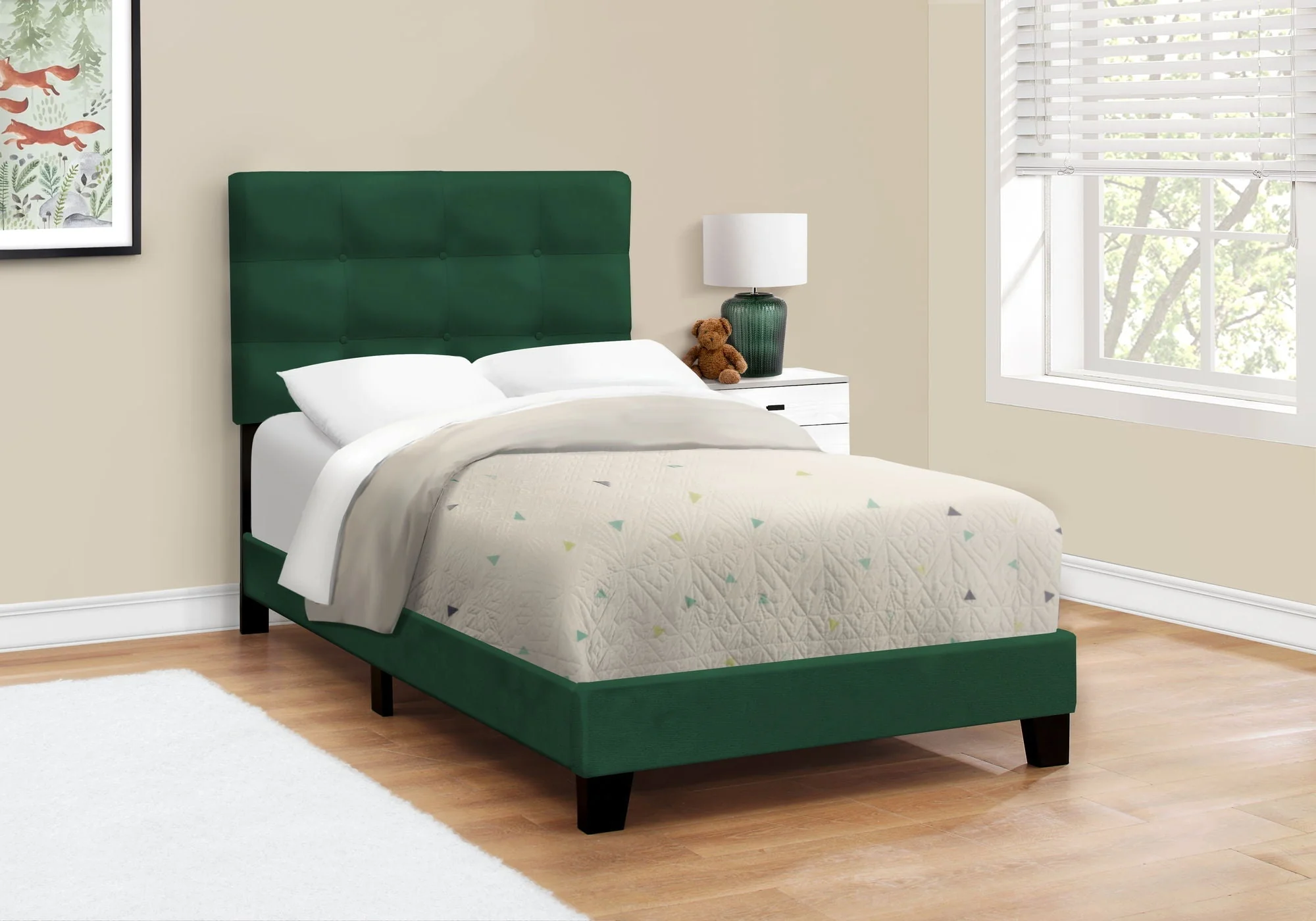Transitional Upholstered Bed Frame - Image 4