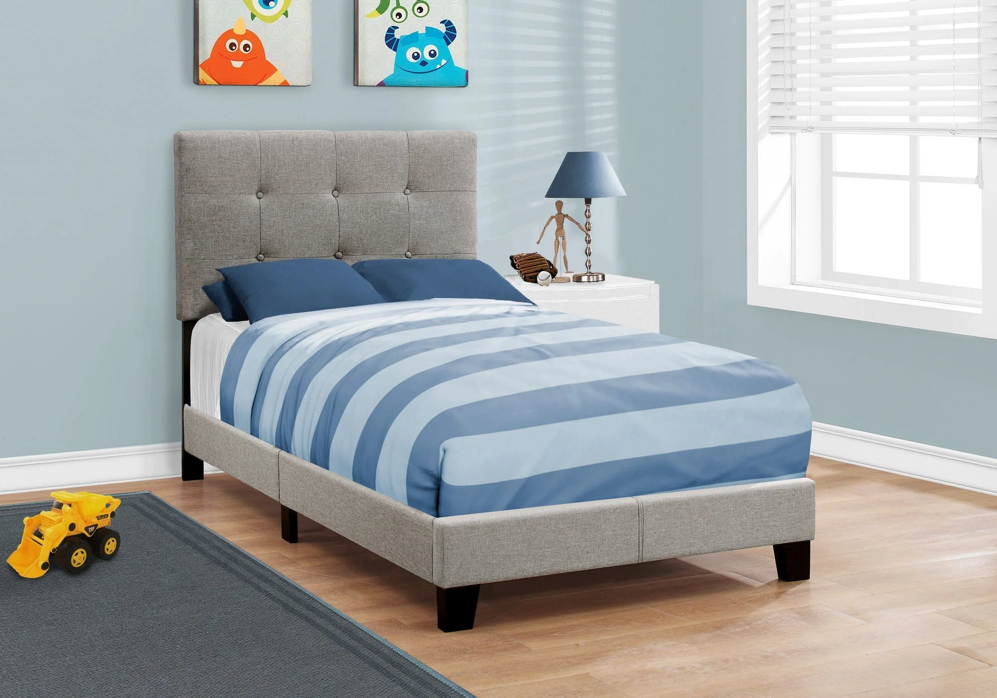 Transitional Upholstered Bed Frame - Image 7