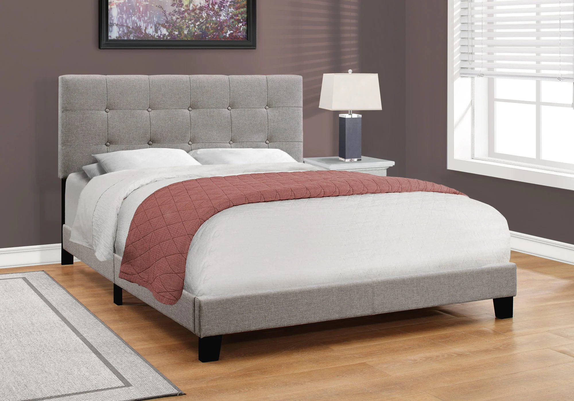 Transitional Upholstered Bed Frame - Image 9