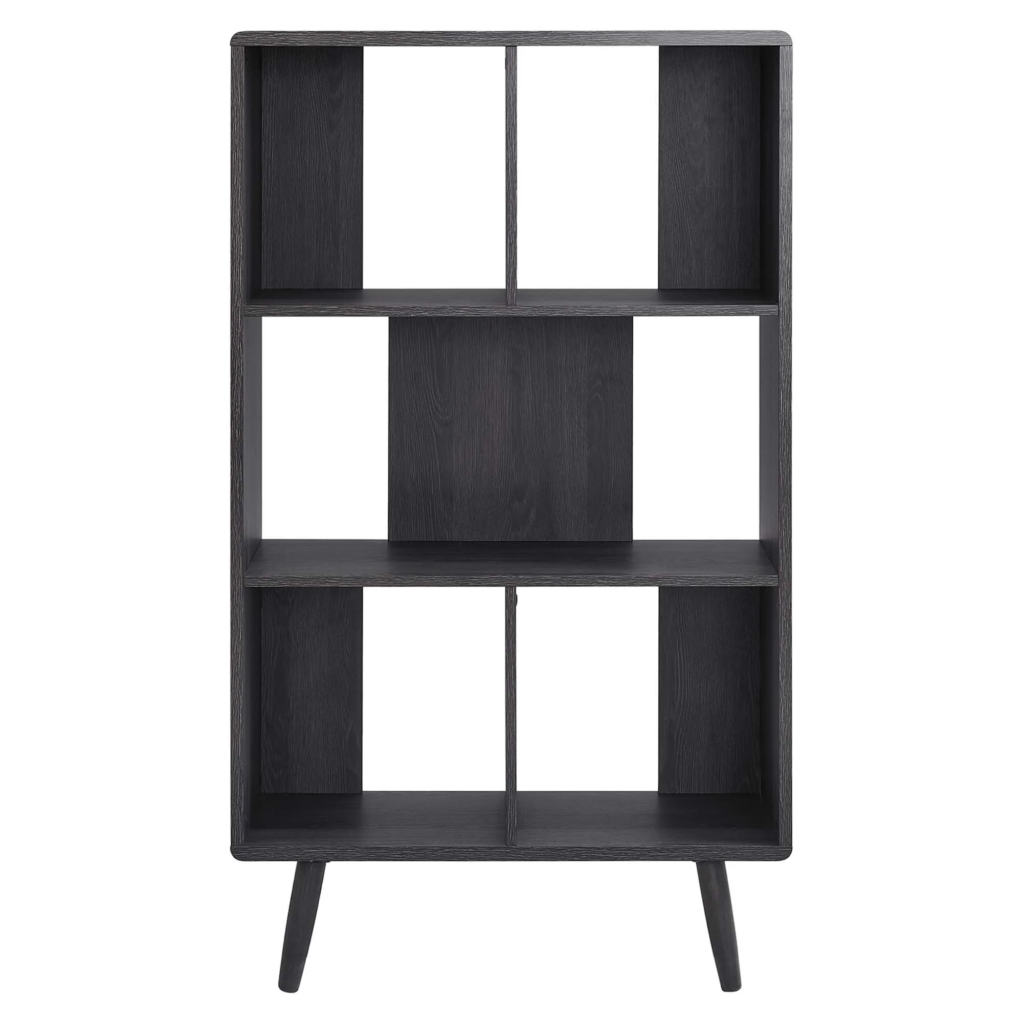 Transmit 5 Shelf Wood Grain Bookcase by Modway - Image 12