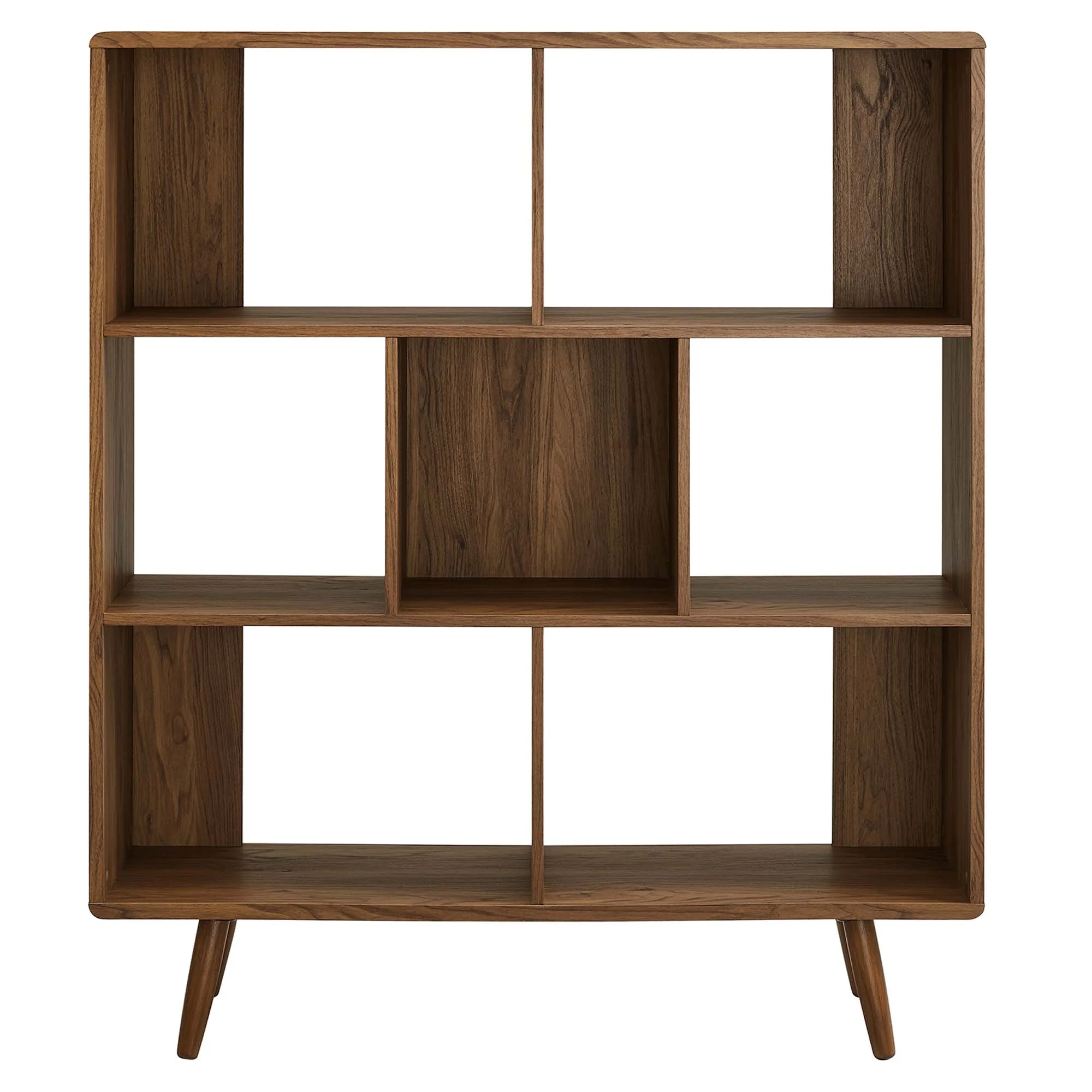 Transmit 7 Shelf Wood Grain Bookcase by Modway - Image 12