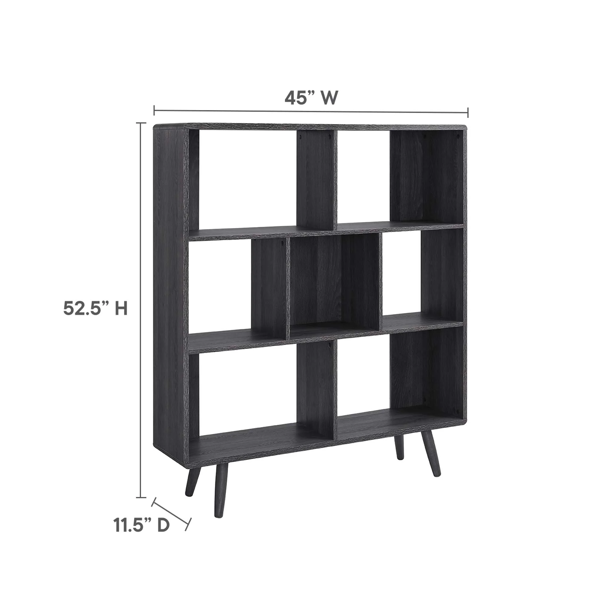 Transmit 7 Shelf Wood Grain Bookcase by Modway - Image 19