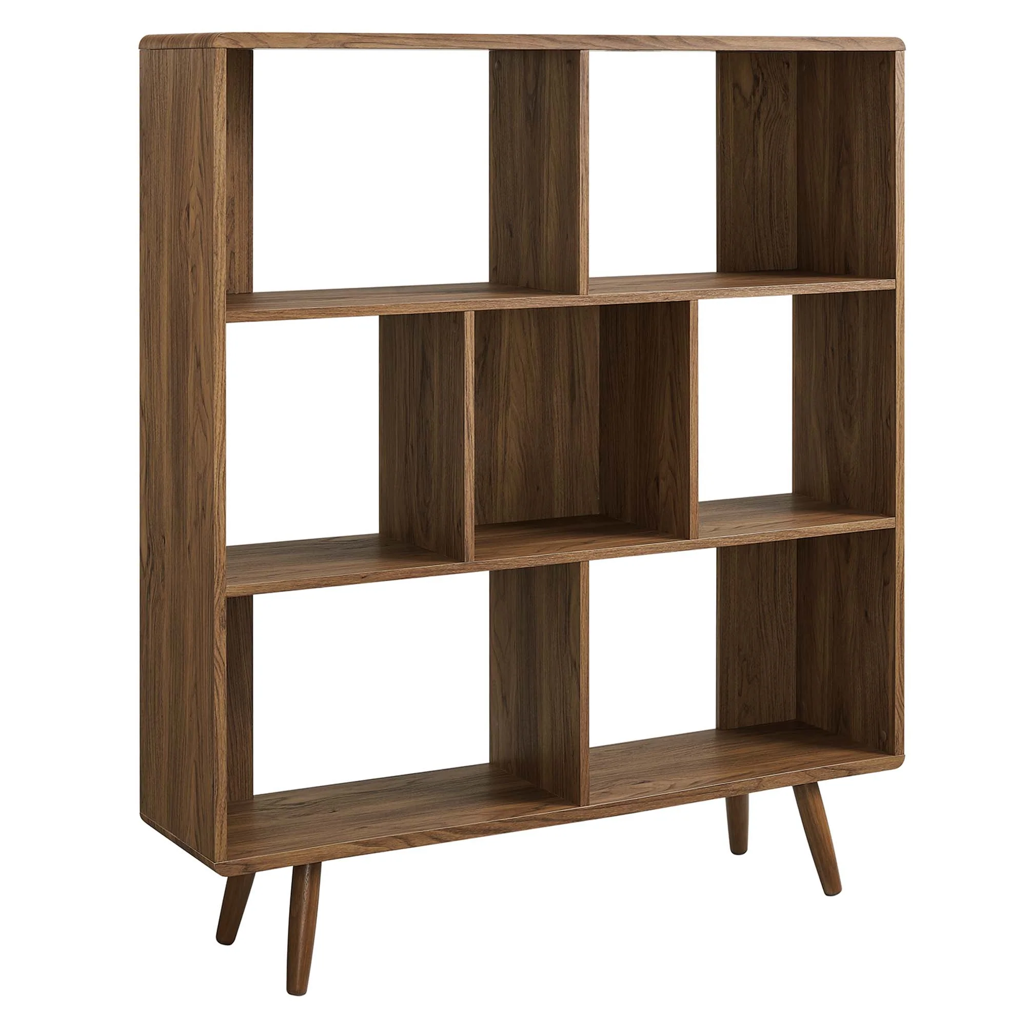 Transmit 7 Shelf Wood Grain Bookcase by Modway - Image 20