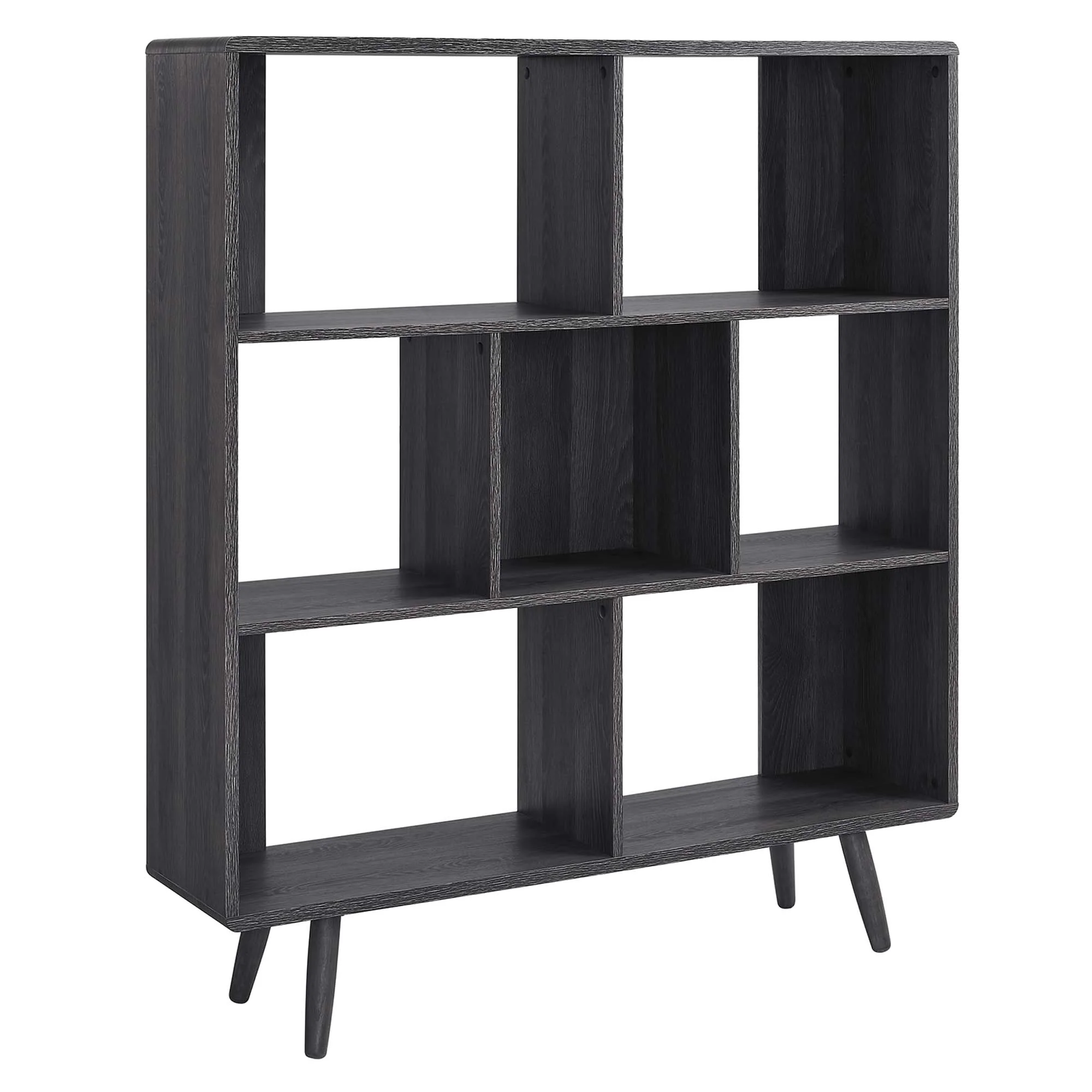 Transmit 7 Shelf Wood Grain Bookcase by Modway - Image 21