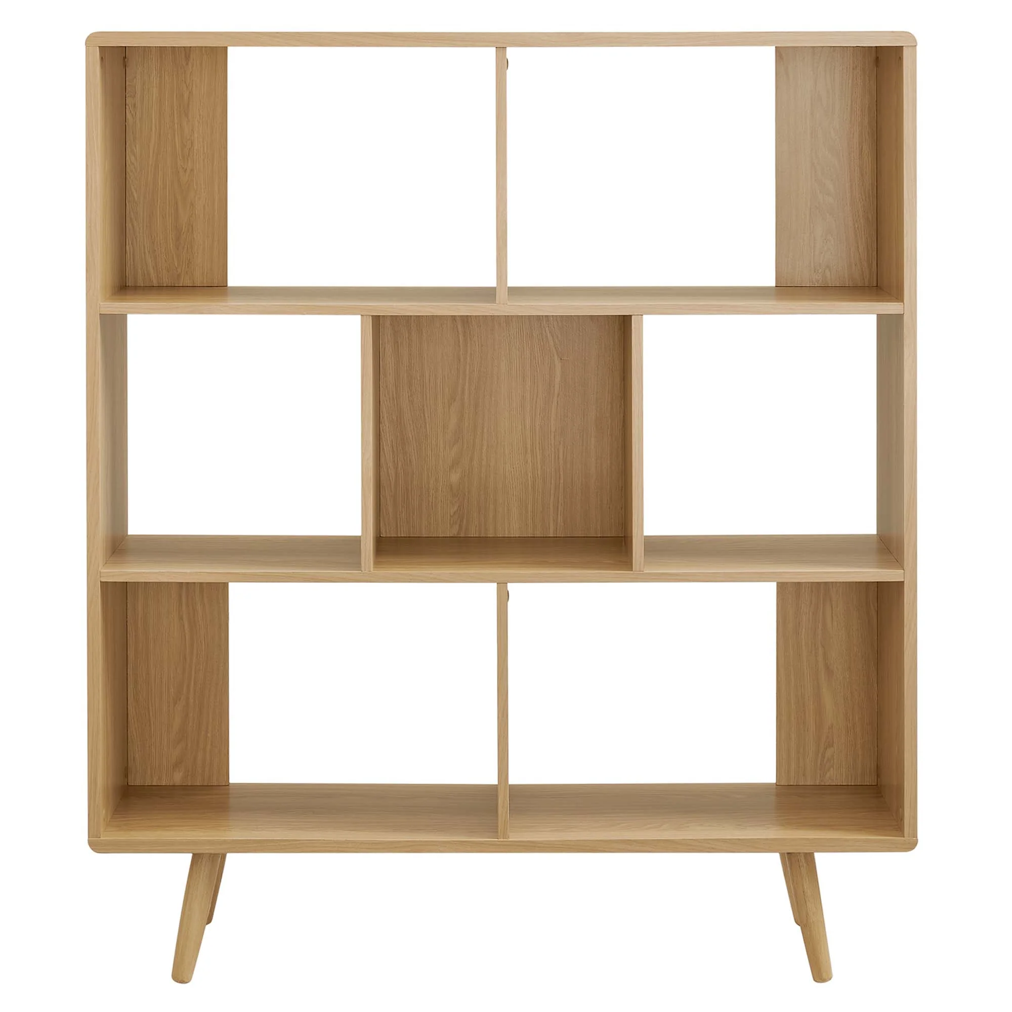 Transmit 7 Shelf Wood Grain Bookcase by Modway - Image 5