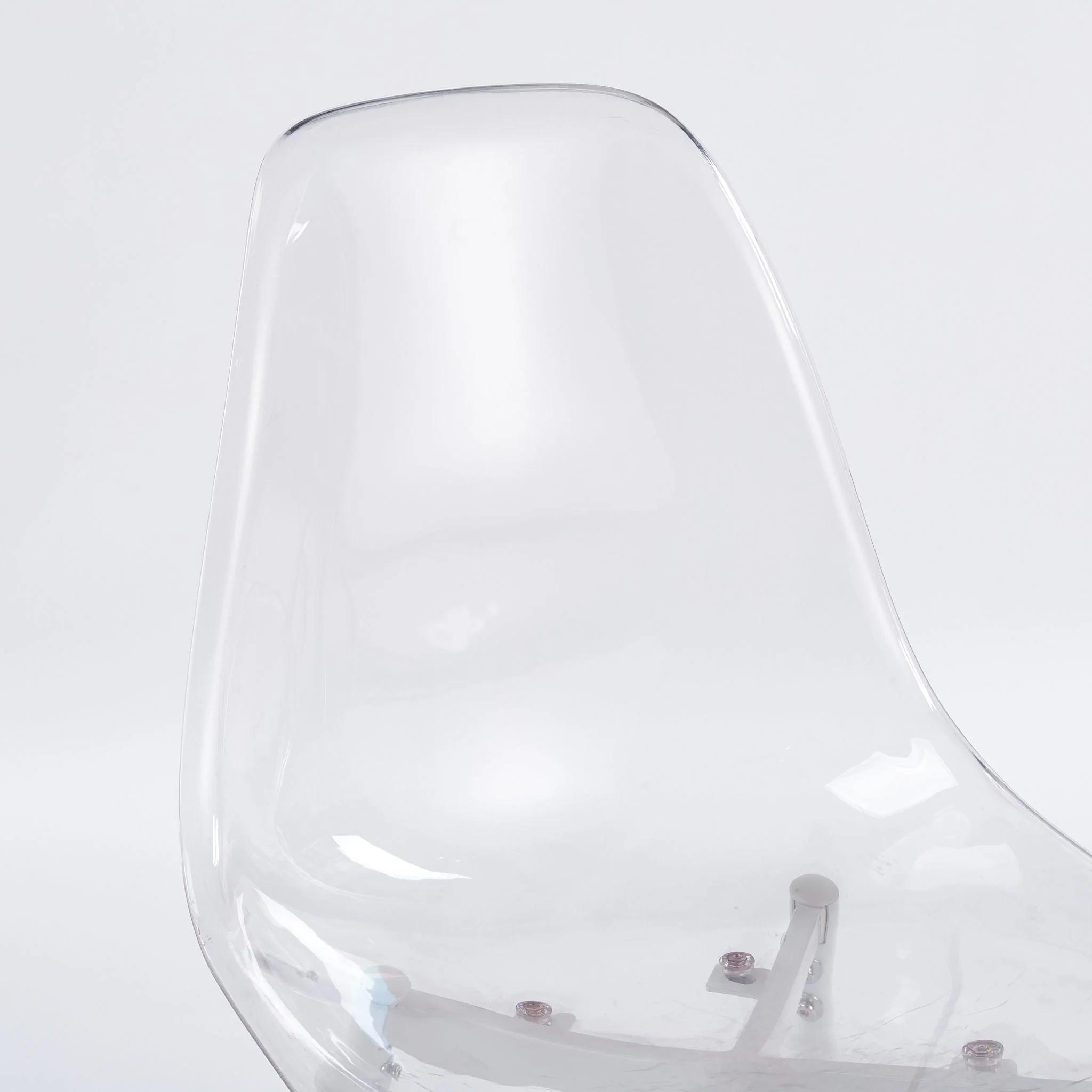 Transparent Dining Chair (Set of 4) - Matte White - Image 4