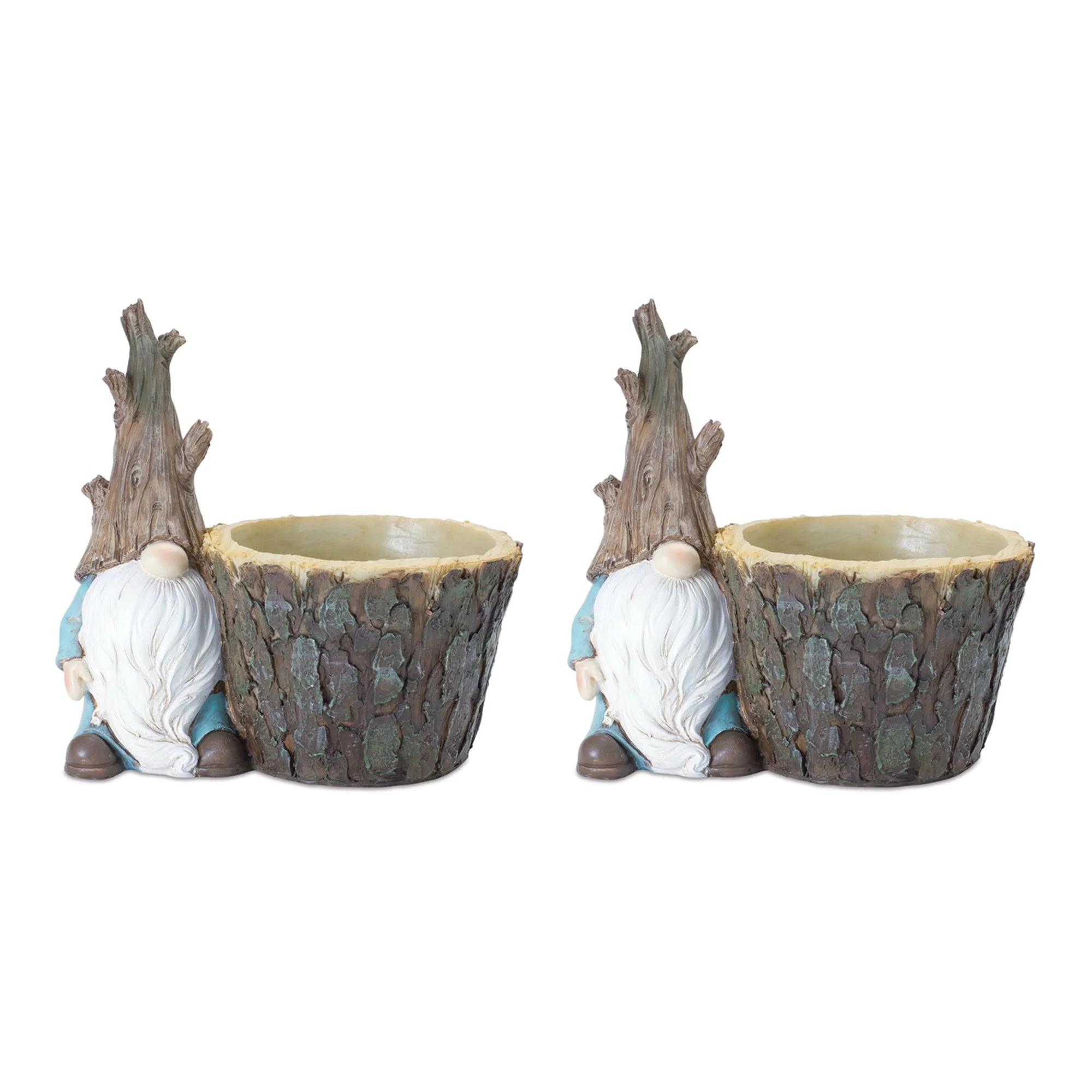 Tree Trunk Gnome Planter (Set of 2) - Image 2