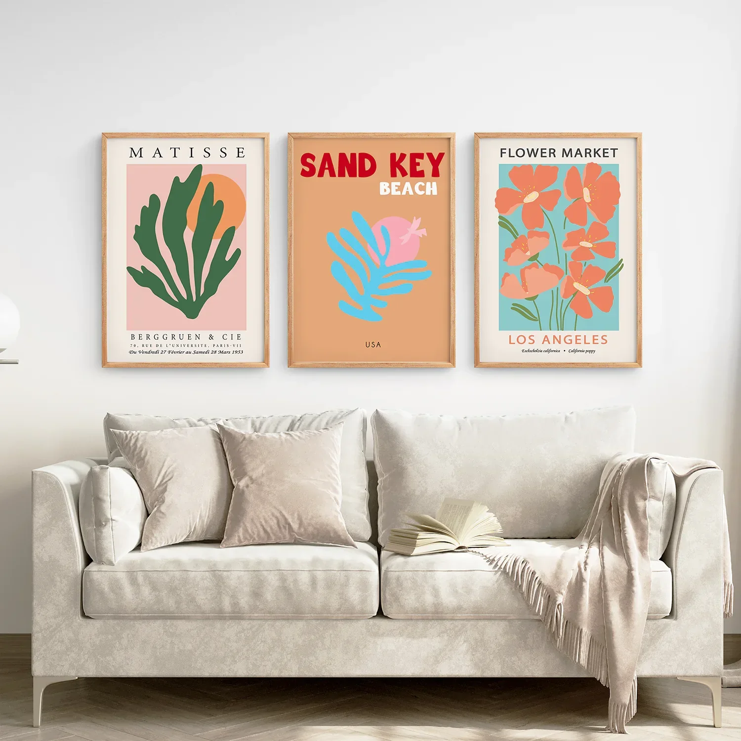 Trendy Colorful Prints Set of 3 Henri Matisse Art - Image 4