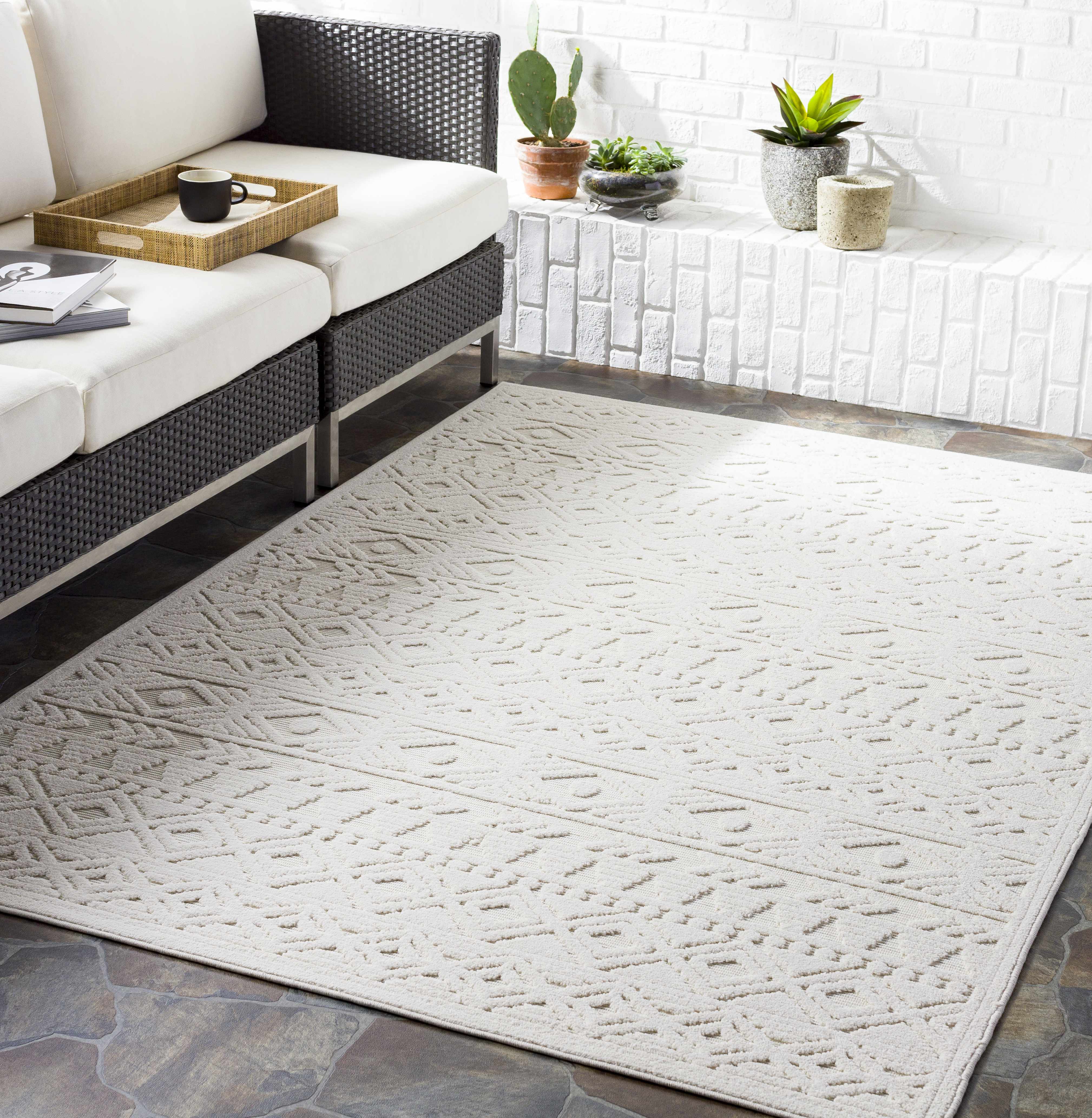 Treuddyn 3D Outdoor Area Rug - Image 3