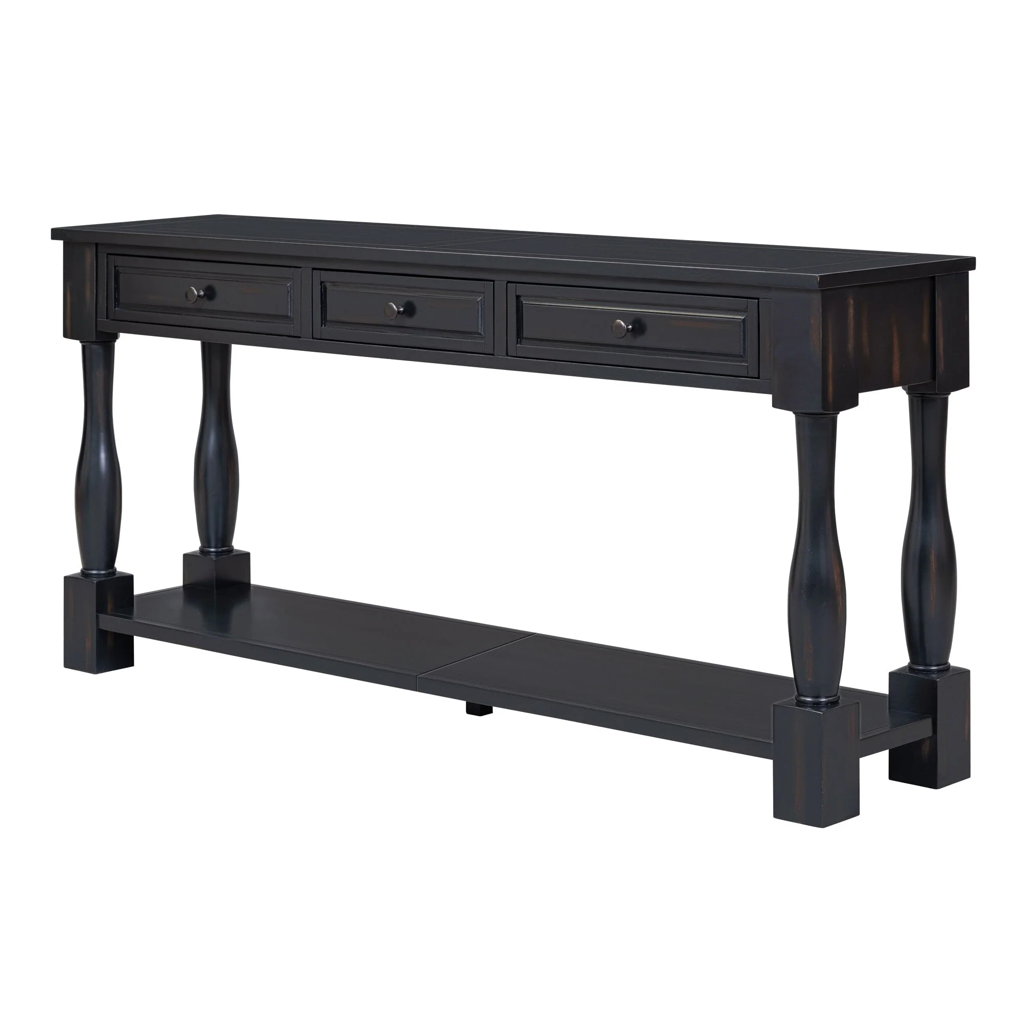 TREXM 63" Long Console Table with Drawers and Shelf - Image 11