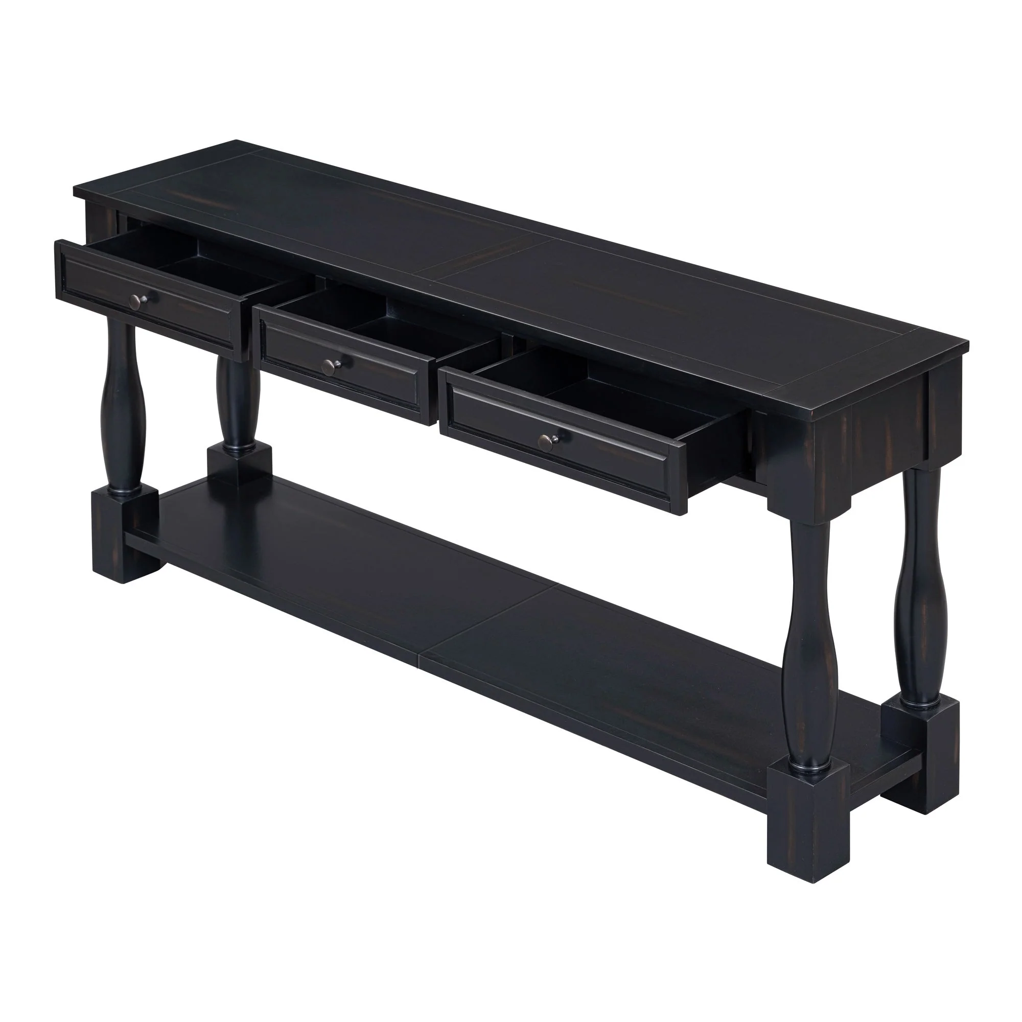 TREXM 63" Long Console Table with Drawers and Shelf - Image 12