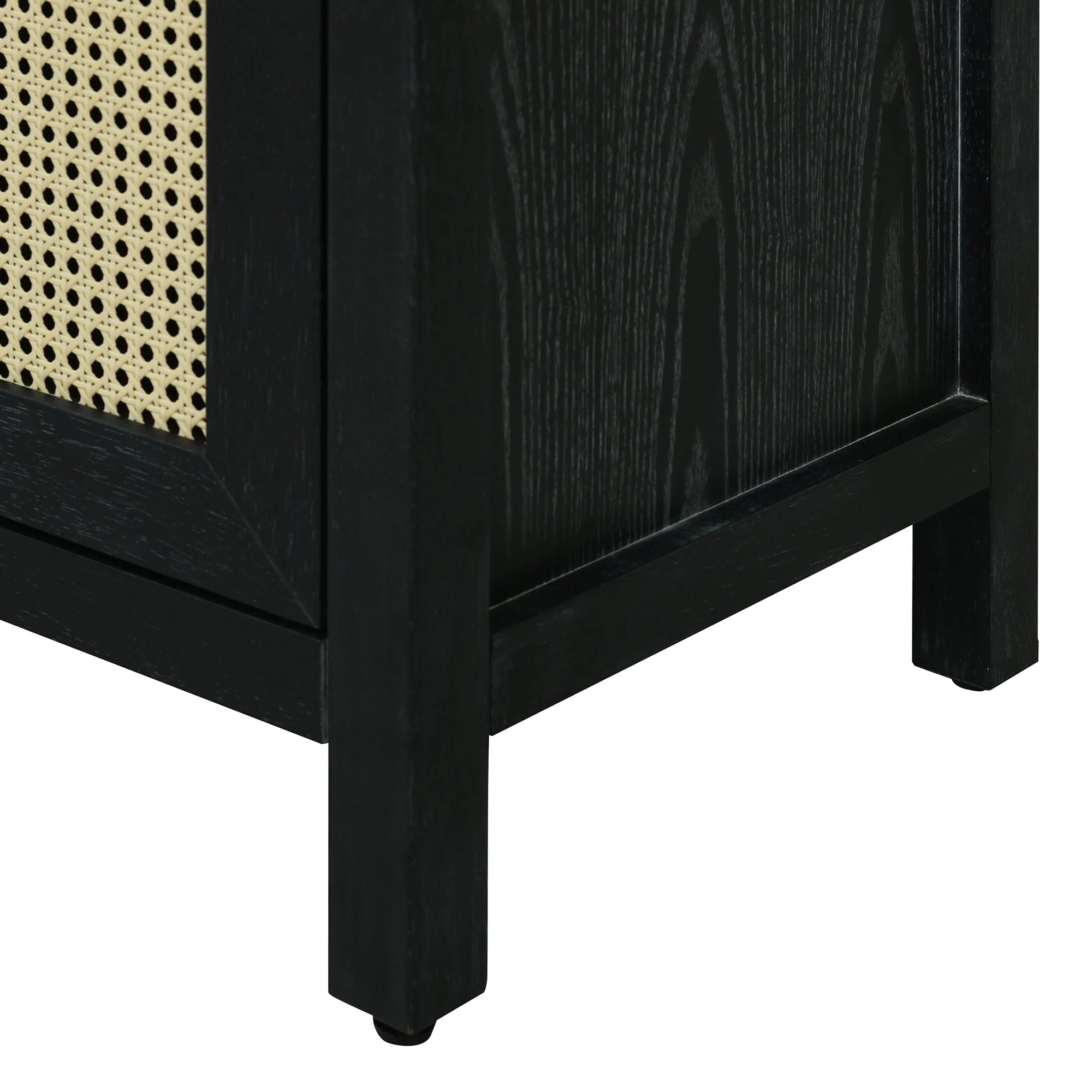 TREXM Bohemian Style Rattan Buffet Storage Cabinet with Solid Wood Frame - Image 24