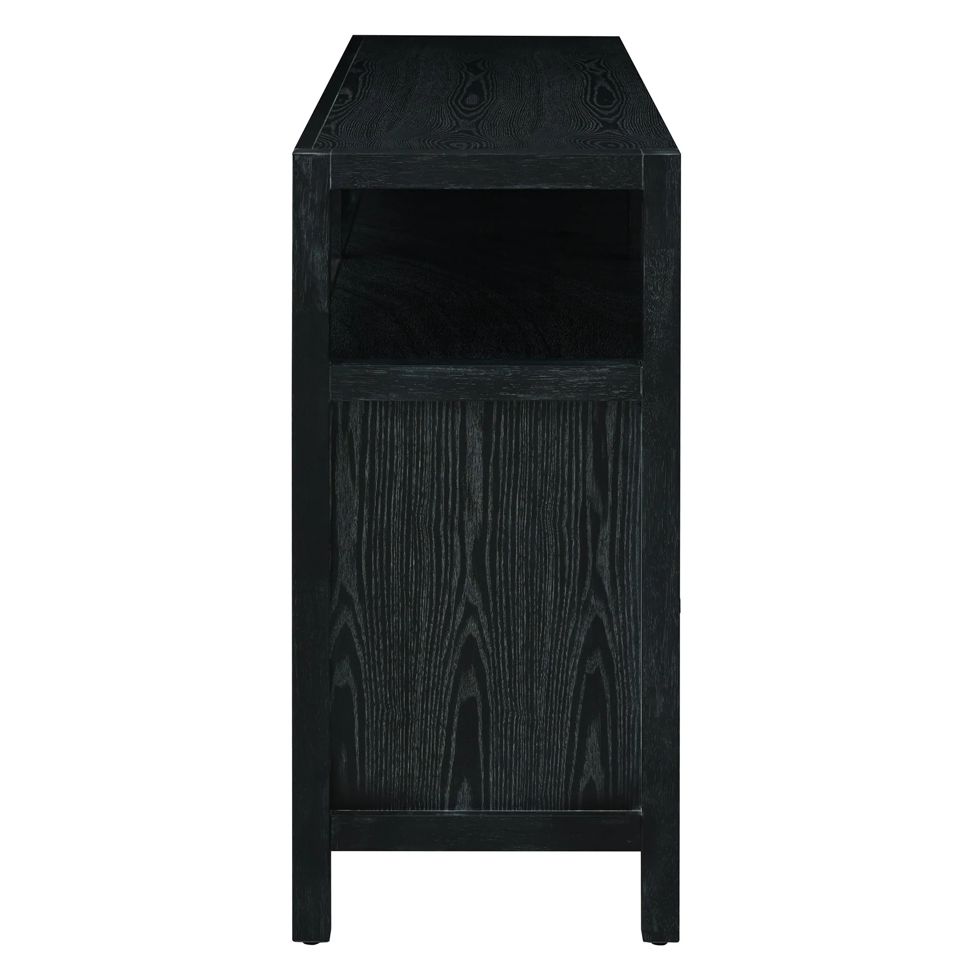 TREXM Bohemian Style Rattan Buffet Storage Cabinet with Solid Wood Frame - Image 25