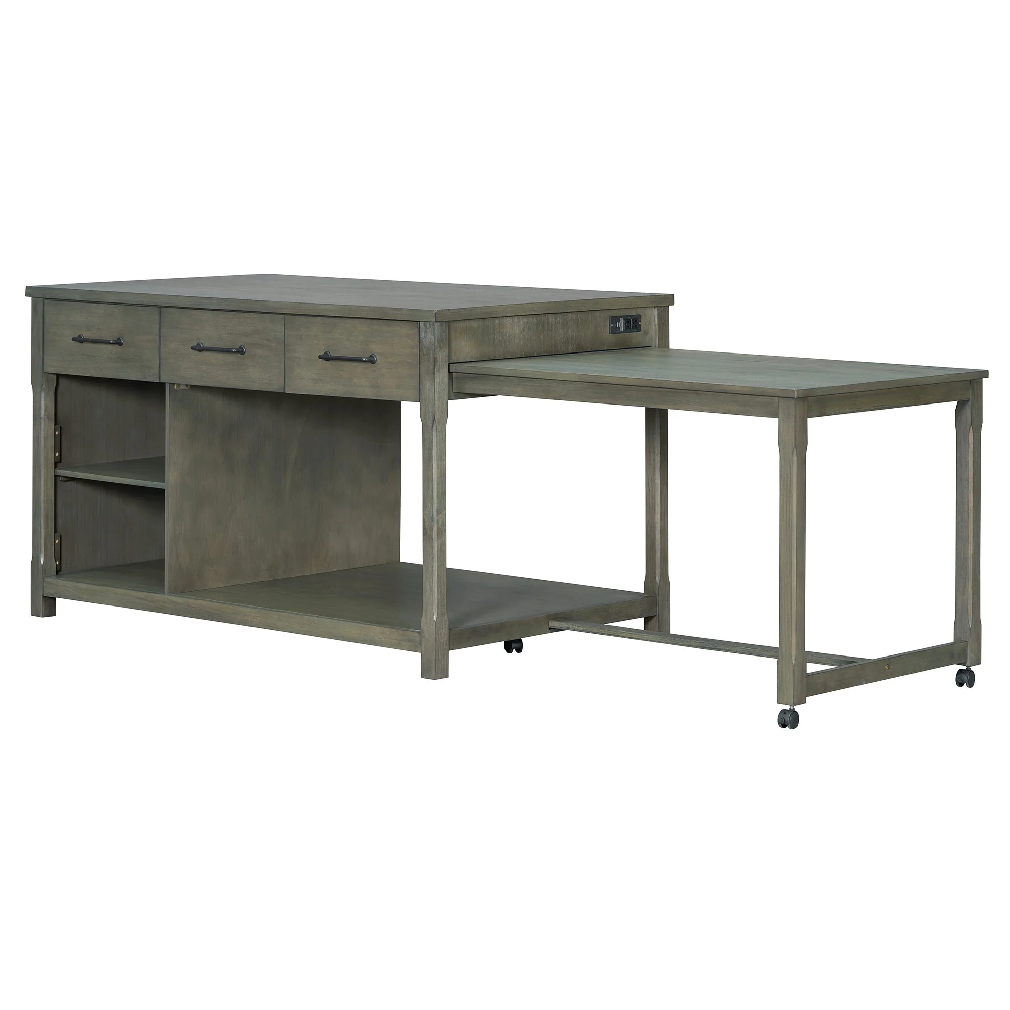 TREXM Extendable Kitchen Island with Storage - Image 10