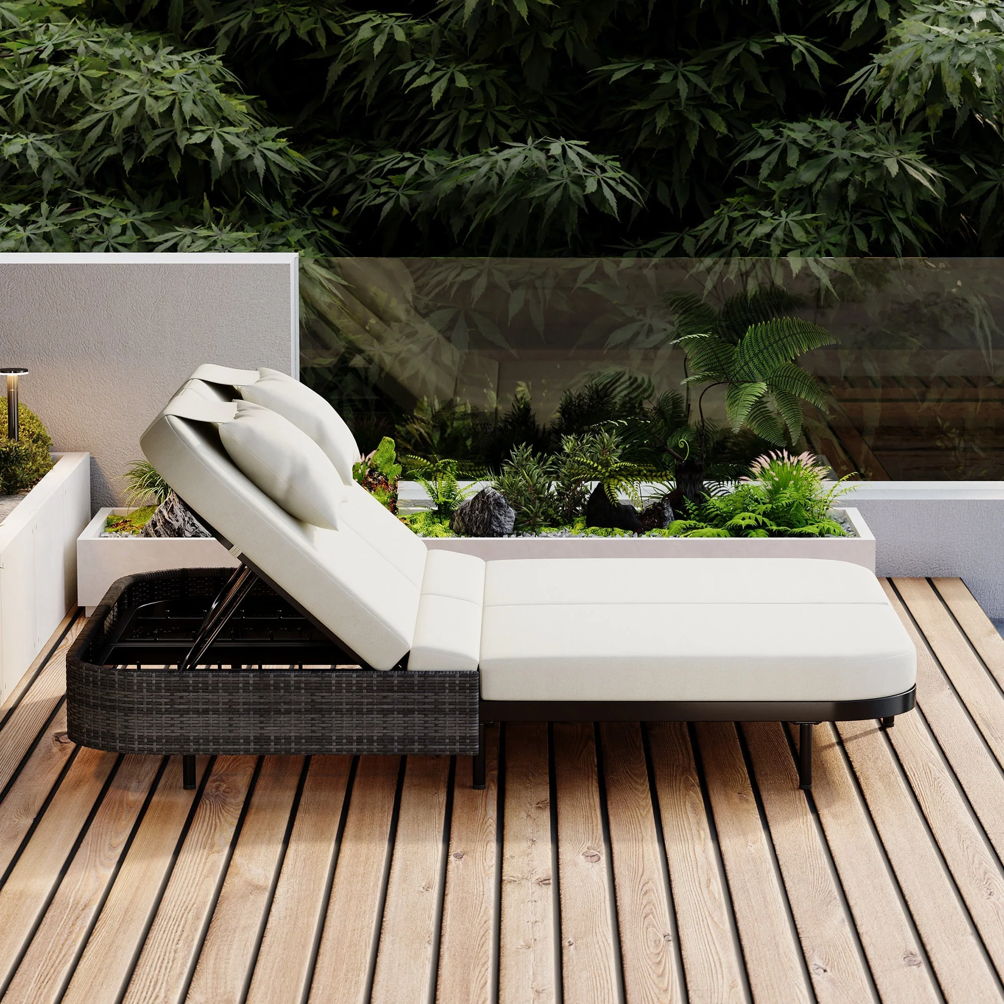 TREXM Outdoor Daybed with Adjustable Backrest - Image 3