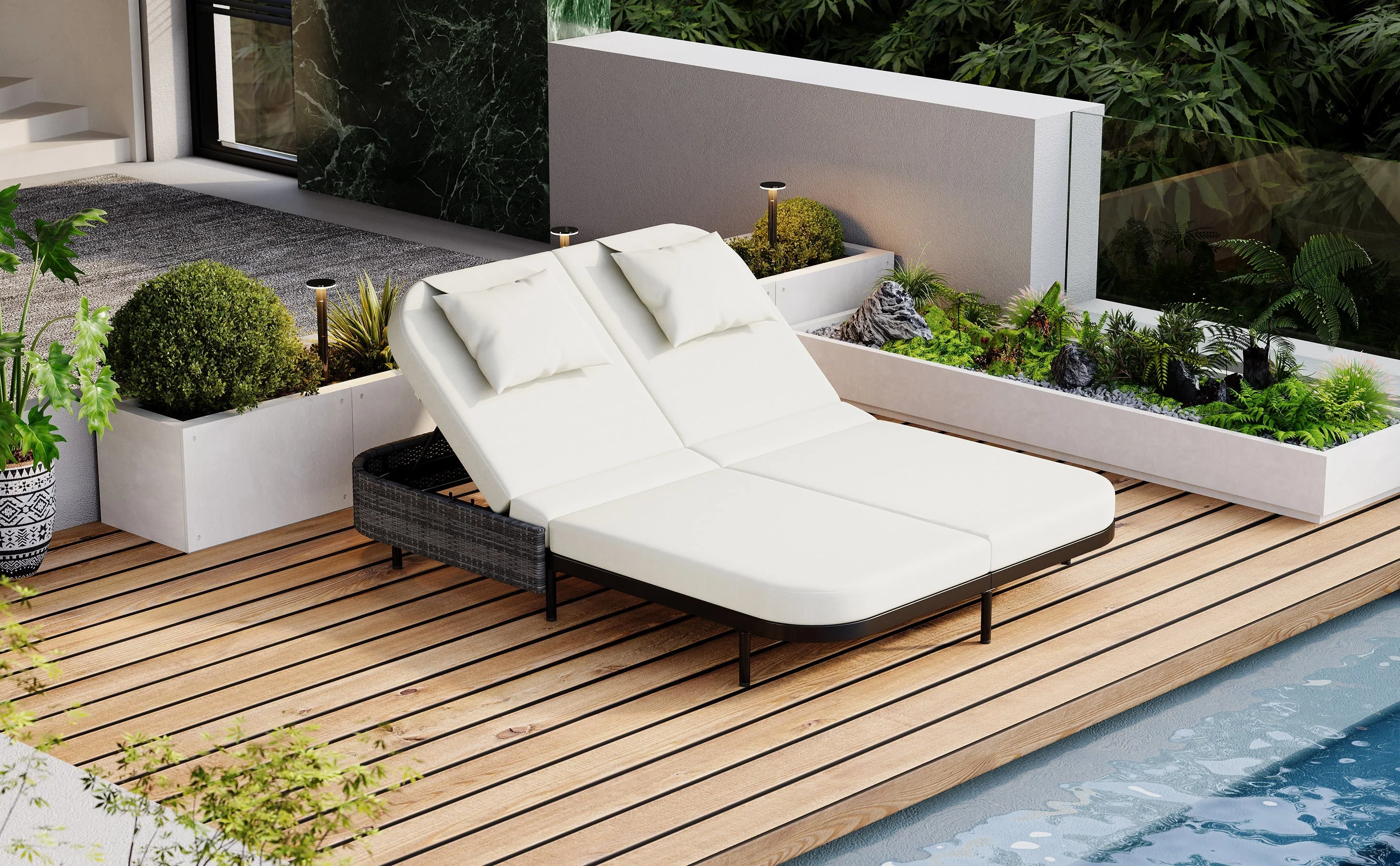 TREXM Outdoor Daybed with Adjustable Backrest - Image 33