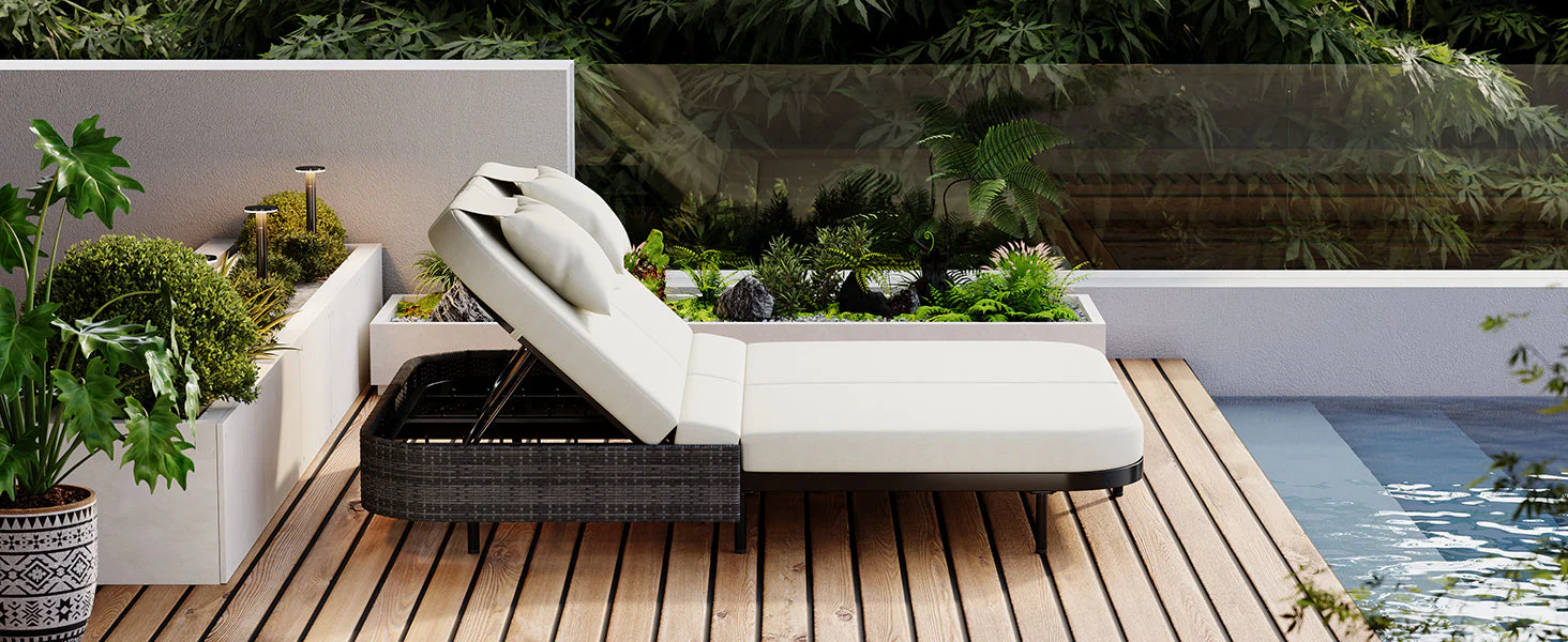 TREXM Outdoor Daybed with Adjustable Backrest - Image 34