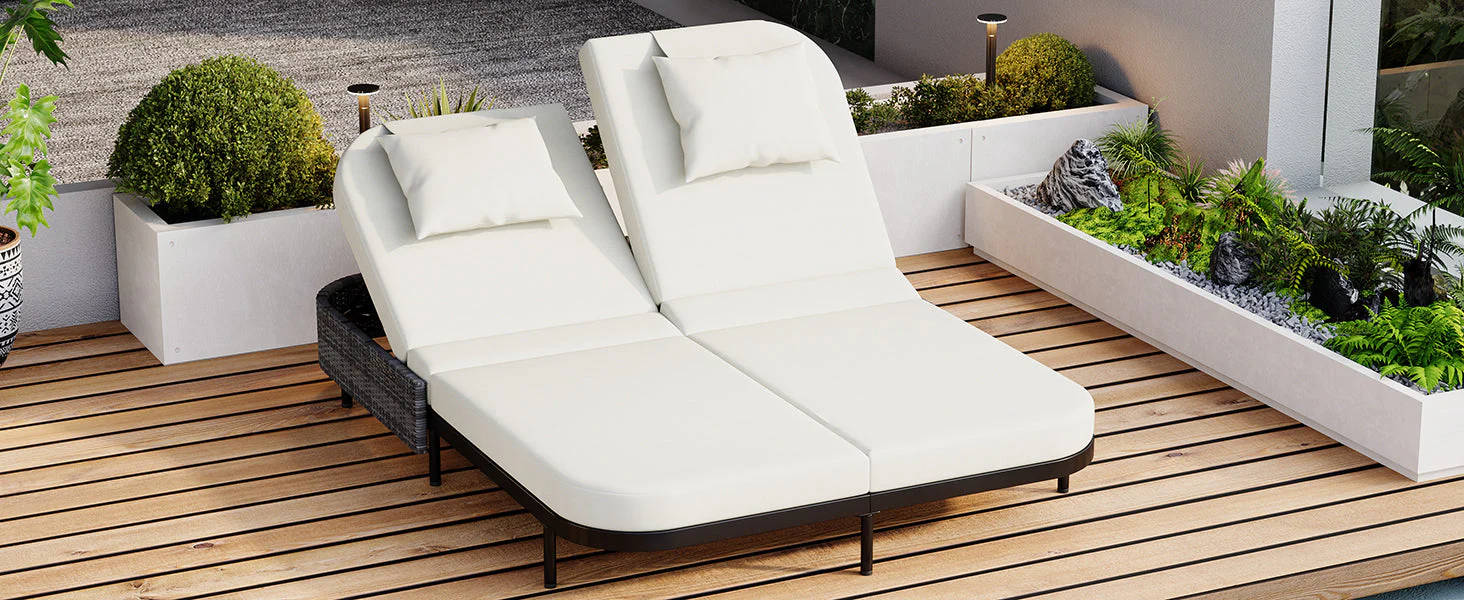 TREXM Outdoor Daybed with Adjustable Backrest - Image 35