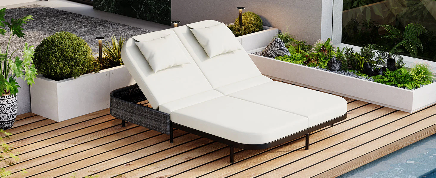 TREXM Outdoor Daybed with Adjustable Backrest - Image 36