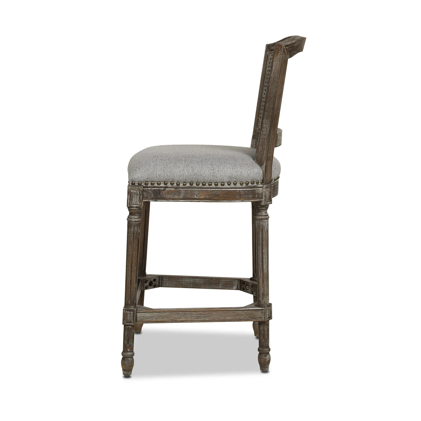 Triomphe Rattan Wicker High Back Armless Counter Bar Stool - Image 12