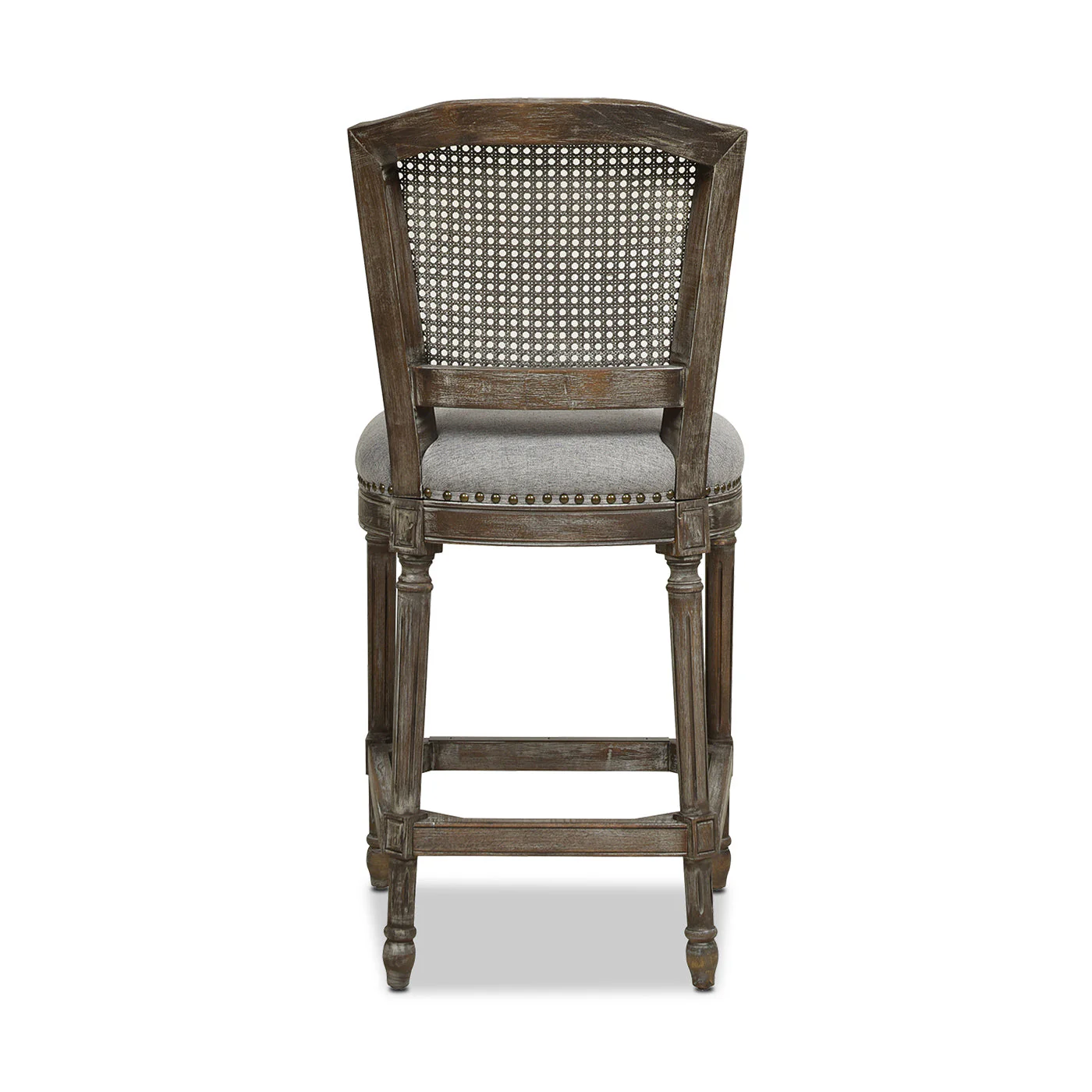 Triomphe Rattan Wicker High Back Armless Counter Bar Stool - Image 13