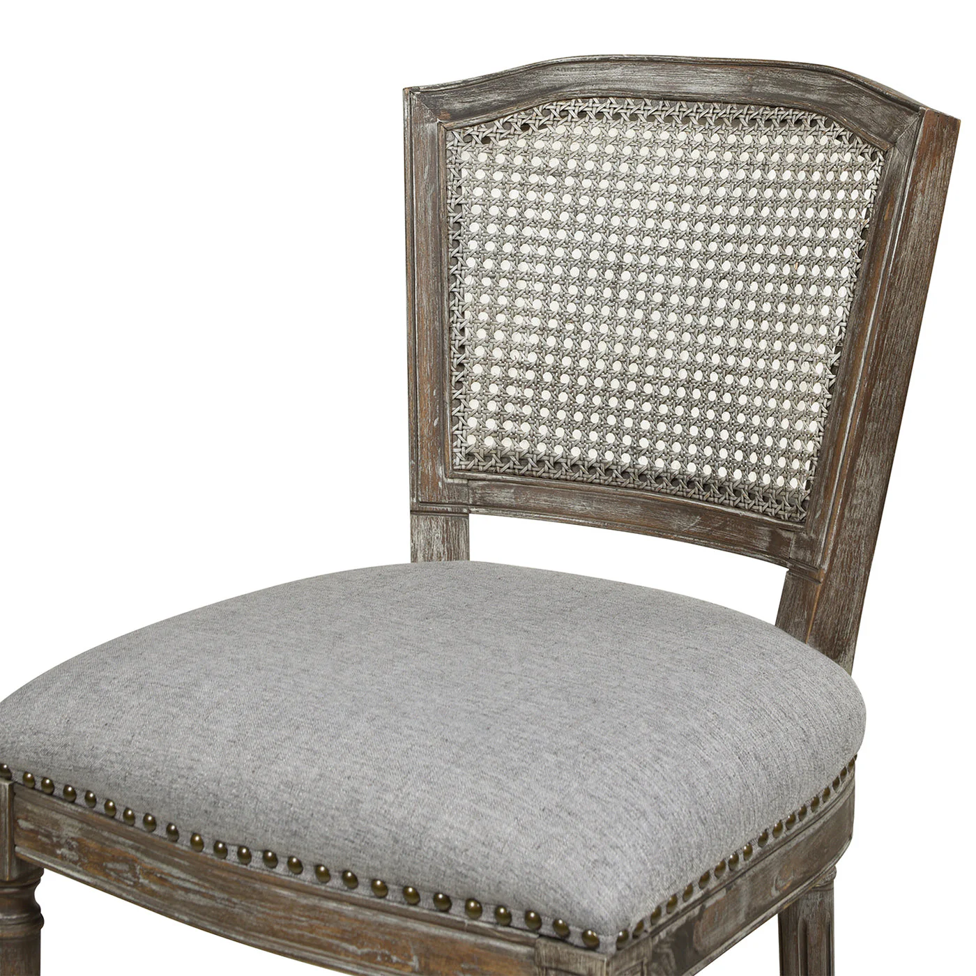 Triomphe Rattan Wicker High Back Armless Counter Bar Stool - Image 5