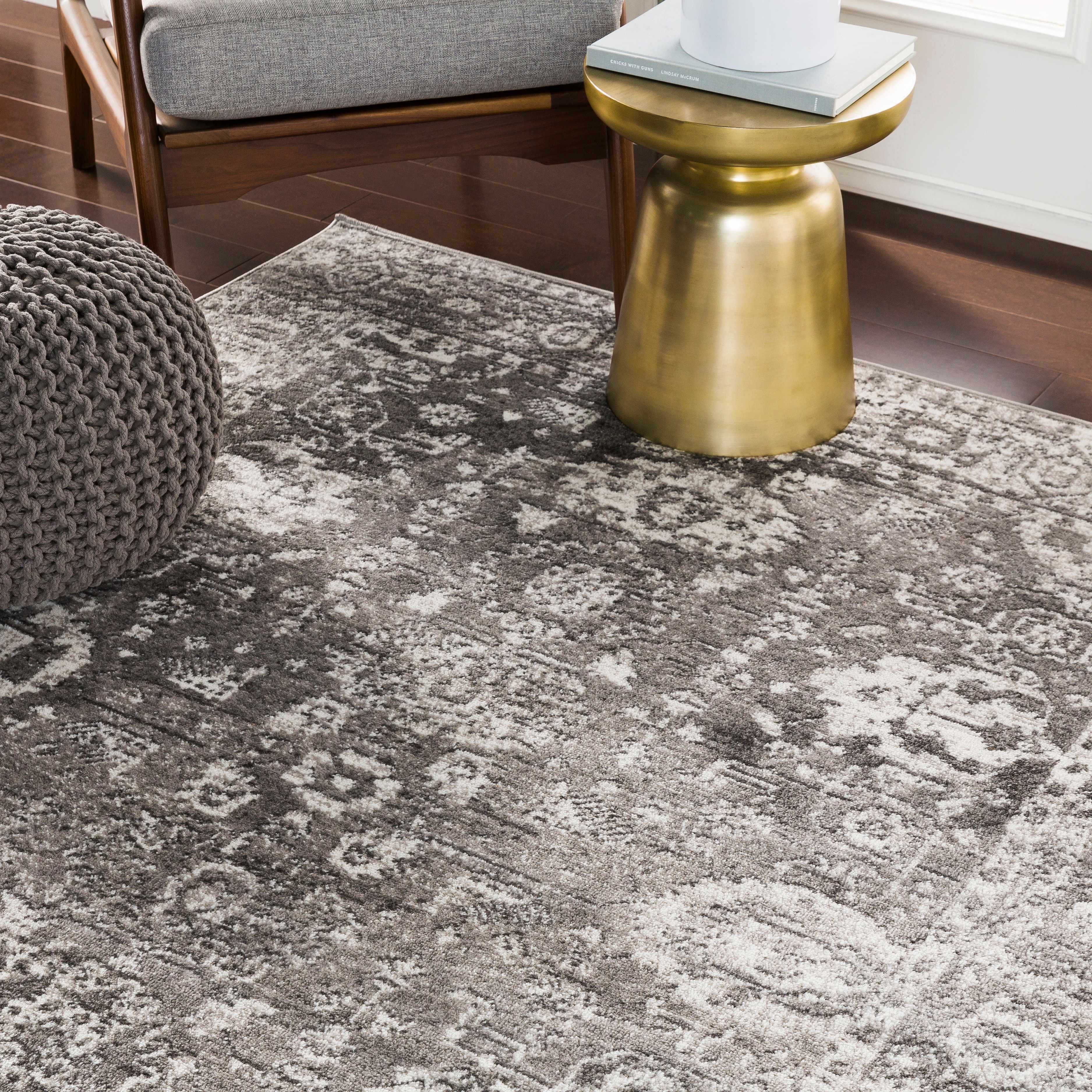 Tripp Distressed Gray Rug - Image 15