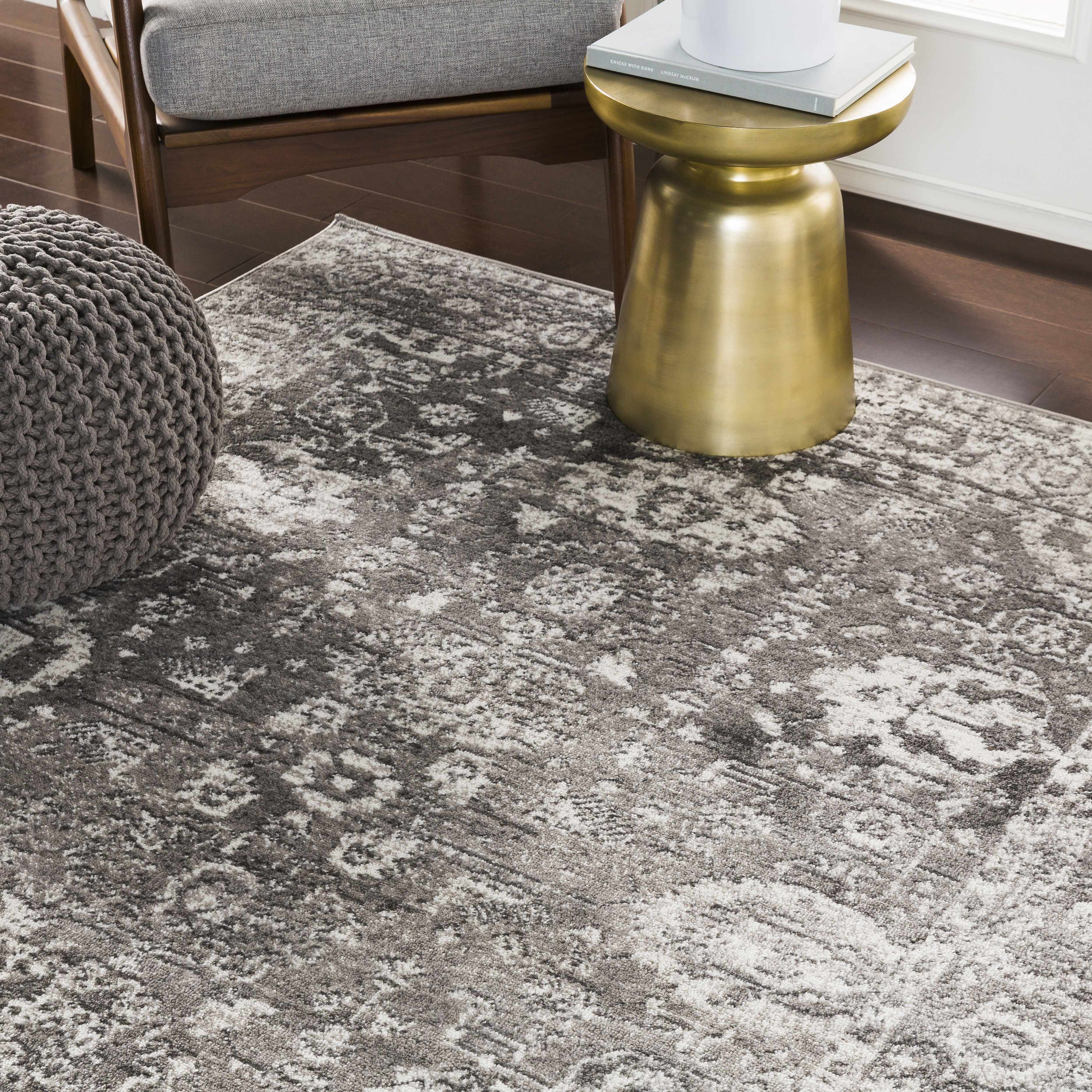 Tripp Distressed Gray Rug - Image 16