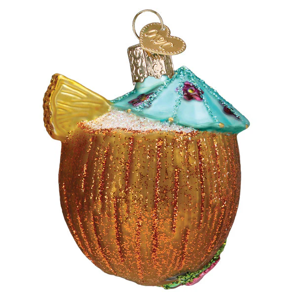 Tropical Coconut Drink Ornament - Image 4