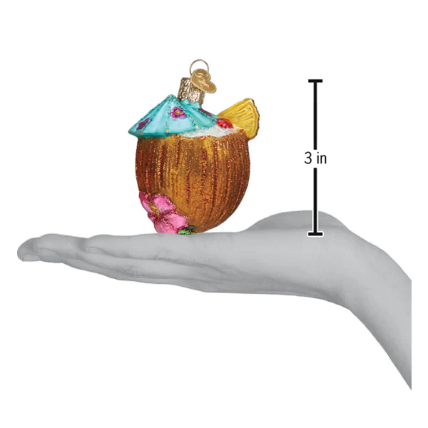 Tropical Coconut Drink Ornament - Image 6