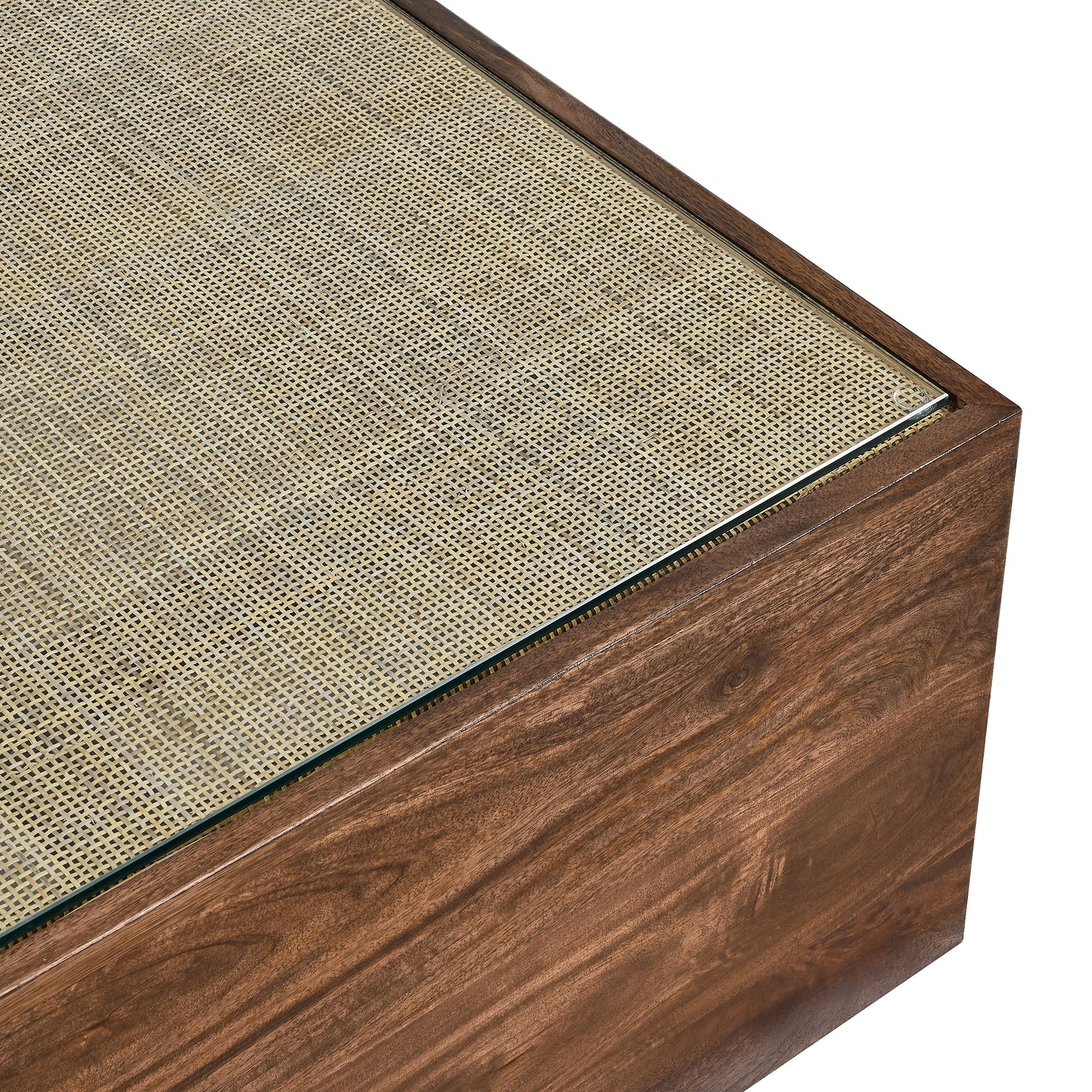 Truett Square Wood Rattan Coffee Table by Modway - Image 6