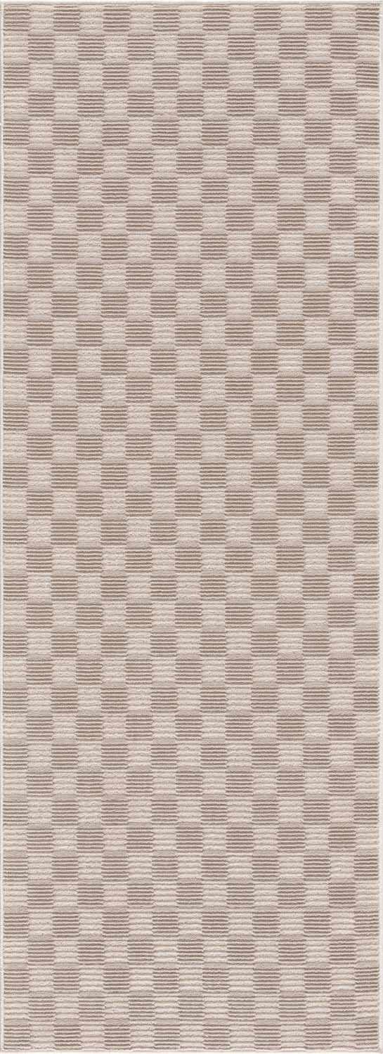 Truls 3D Checkered Washable Rug -  Biscotti - Image 10