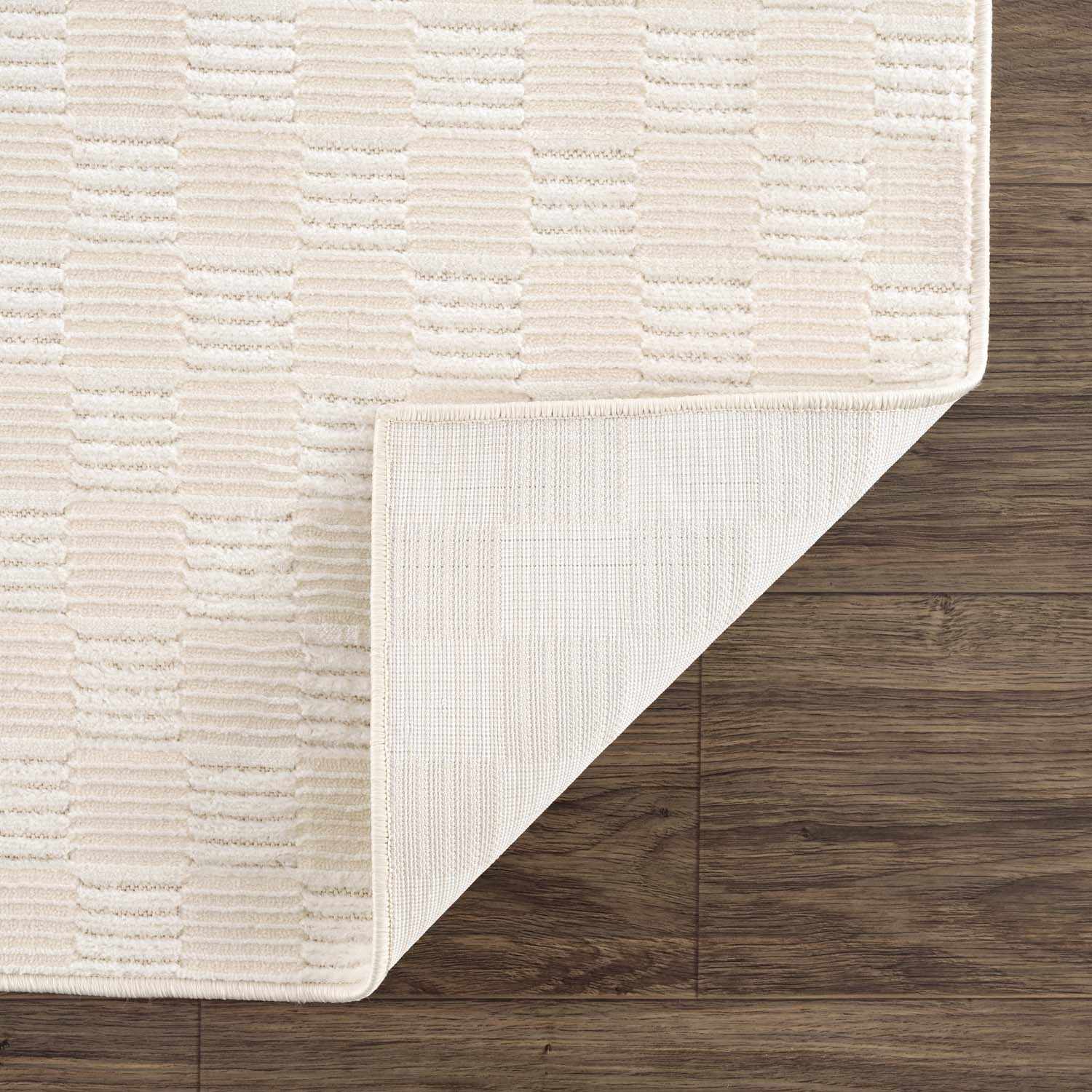 Truls 3D Checkered Washable Rug - Bone - Image 5