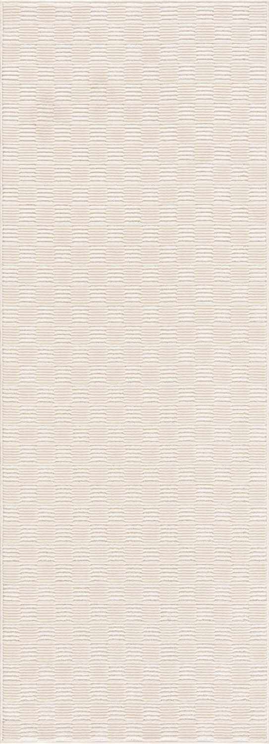 Truls 3D Checkered Washable Rug - Bone - Image 9
