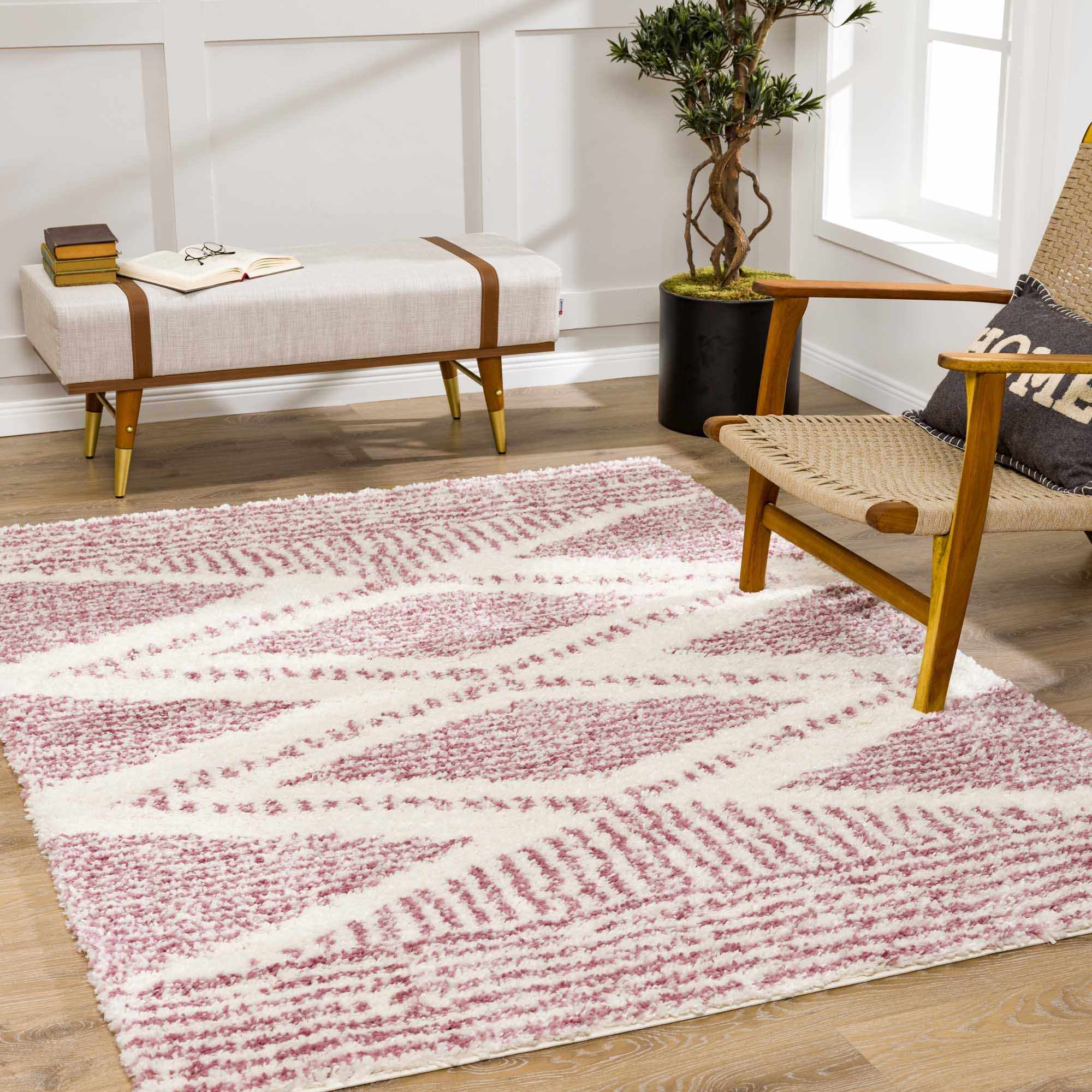 Trunding Plush  in Pink Area Rug - Clearance - Image 8