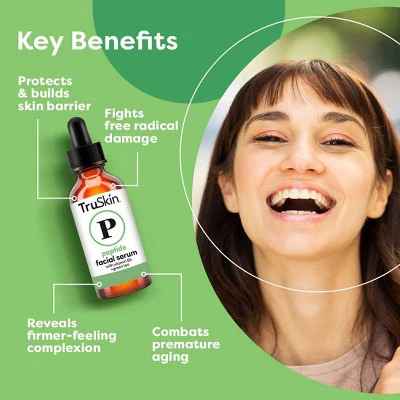 TruSkin Peptide Facial Serum with Vitamin B5 and Green Tea 1 fl oz - New - Image 3