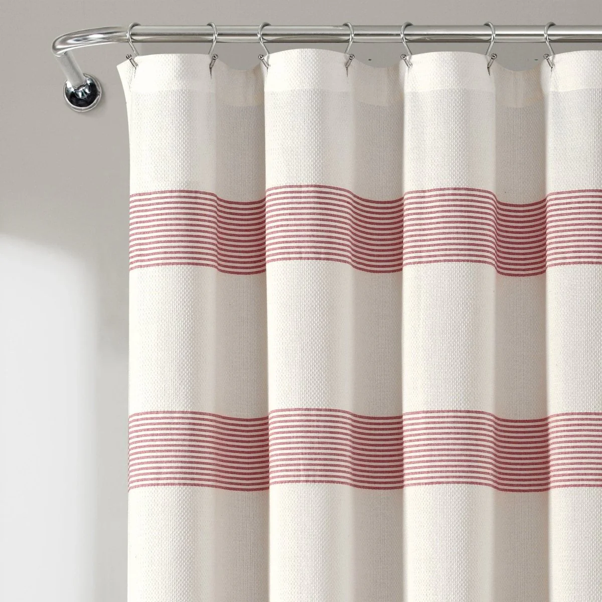 Tucker Stripe Yarn Dyed Knotted Tassel Shower Curtain - Image 12