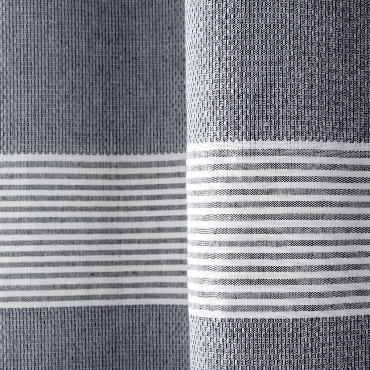 Tucker Stripe Yarn Dyed Knotted Tassel Shower Curtain - Image 18