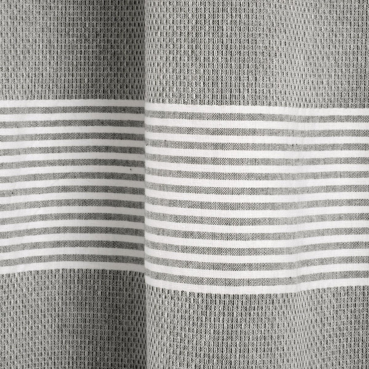 Tucker Stripe Yarn Dyed Knotted Tassel Shower Curtain - Image 20
