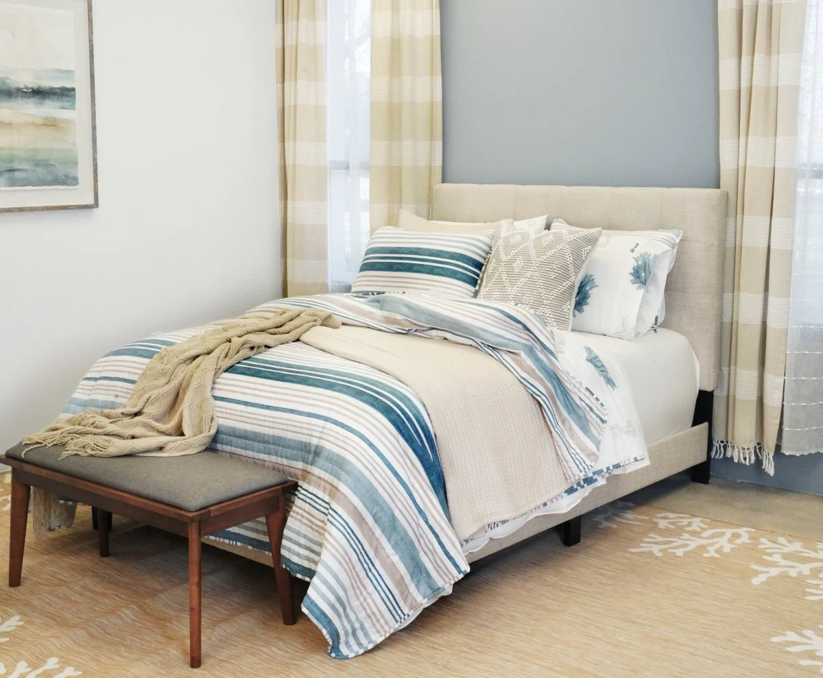 Tucker Stripe Yarn Dyed Knotted Tassel Window Curtain Panel Set - Image 15