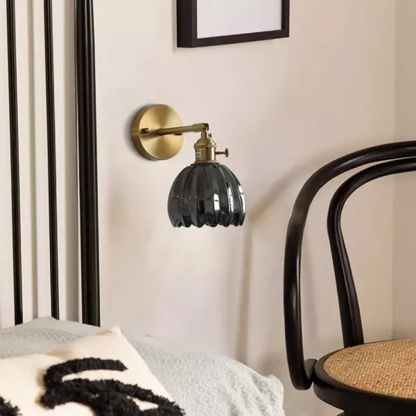 Tulip Glass Wall Lamp Retro Flower Bud Vintage Wall Light - Image 14