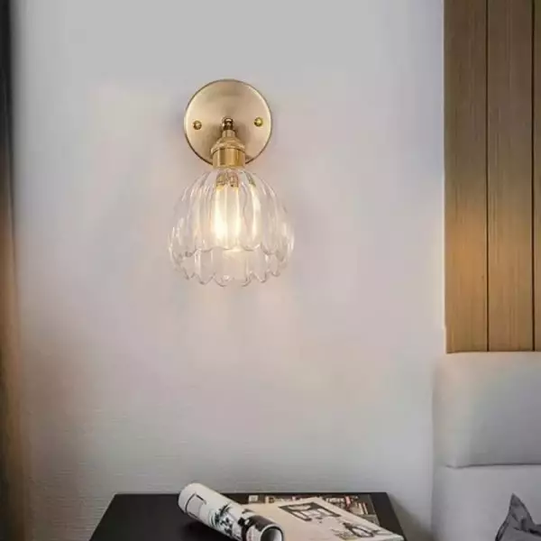 Tulip Glass Wall Lamp Retro Flower Bud Vintage Wall Light - Image 16