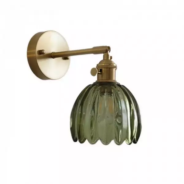 Tulip Glass Wall Lamp Retro Flower Bud Vintage Wall Light - Image 18