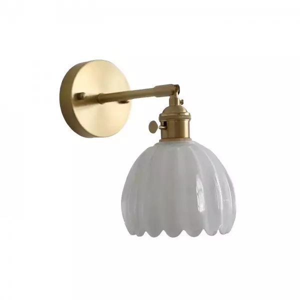 Tulip Glass Wall Lamp Retro Flower Bud Vintage Wall Light - Image 20
