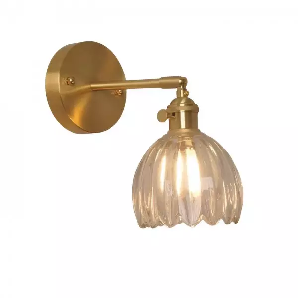 Tulip Glass Wall Lamp Retro Flower Bud Vintage Wall Light - Image 22