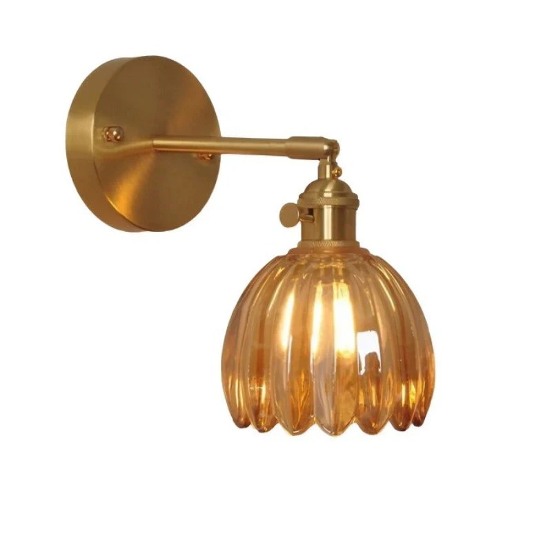 Tulip Glass Wall Lamp Retro Flower Bud Vintage Wall Light - Image 23