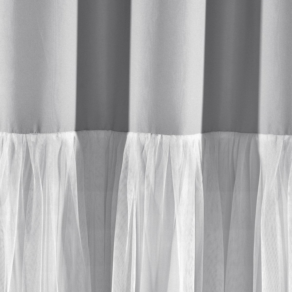 Tulle Skirt Colorblock Shower Curtain - Image 12