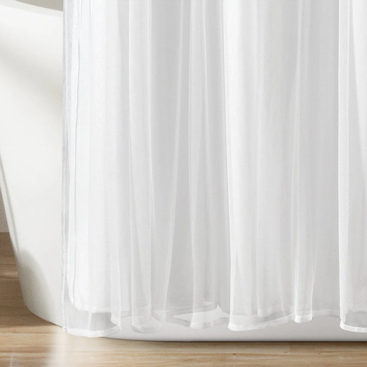 Tulle Skirt Colorblock Shower Curtain - Image 13