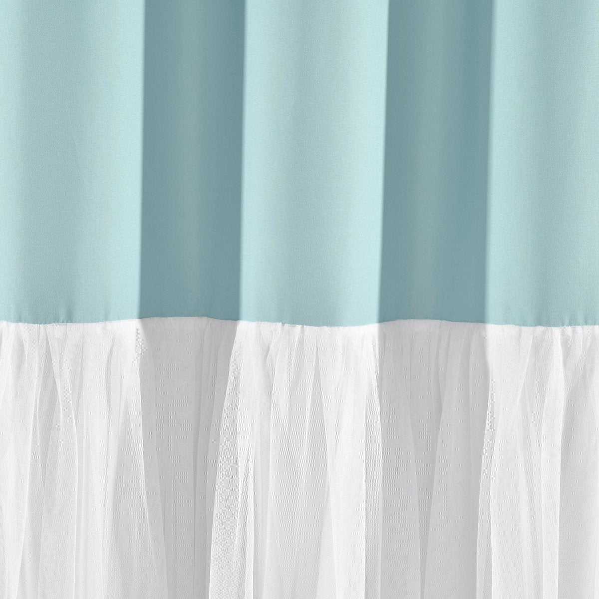 Tulle Skirt Colorblock Shower Curtain - Image 8