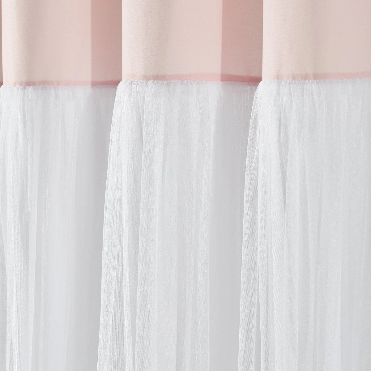 Tulle Skirt Colorblock Window Curtain Panel Set - Image 6